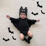 【66-100cm】セットアップ ロンパース 蝙蝠形ハロウィン - 画像 (3)