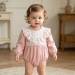【66-130cm】ロンパースorワンピース 女の子 姉妹服 フリル襟 - 画像 (11)
