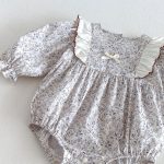 【66-90cm】ロンパース ベビー フラワー フリル - 画像 (13)