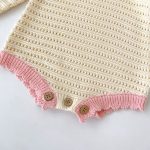 【66-90cm】ロンパース ベビー 蝶結び付き ニット - 画像 (13)