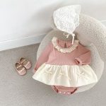 【66-90cm】ロンパース 可愛い 蝶結び ピンク ベビー服 - 画像 (7)