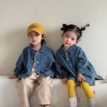 【80-150cm】ジャケットorワンピース キッズ デニム トレンド - 画像 (15)