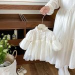 【66-90cm】ロンパース ベビー プリンセス風 パフスリープ - 画像 (8)