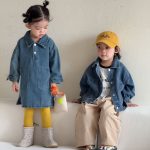 【80-150cm】ジャケットorワンピース キッズ デニム トレンド - 画像 (11)
