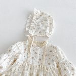 【66-90cm】ロンパース ベビー パフスリーブ 花柄 - 画像 (12)