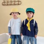 【80-140cm】トップス キッズ レイヤード オシャレ - 画像 (5)