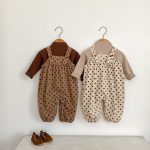 【73-100cm】サロペット ベビー ドット コーデュロイ - 画像 (11)