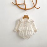 【66-90cm】ロンパース プリンセス フラワー 刺繡 ベビー服 - 画像 (7)