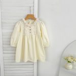 【66-130cm】ロンパースorワンピース 女の子 姉妹服 クリーム パフスリーブ - 画像 (12)