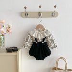 【66-100cm】Ｔシャツ＆サロペット ベビー フラワー おしゃれ - 画像 (4)