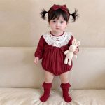 【66-90cm】ロンパース ベビー 可愛い 蝶結び - 画像 (9)