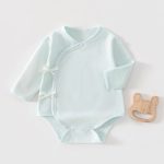 【52-73cm】長袖ロンパース ベビー パステルカラー シンプル - 画像 (5)