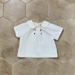 【80-130cm】半袖Ｔシャツ 女の子 折り襟 無地 シンプル - 画像 (3)