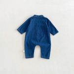 【66-90cm】オールインワン ベビー デニム 無地 - 画像 (5)