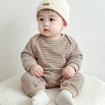 【66-90cm】ロンパース ベビー 可愛い ボーダー - 画像 (4)
