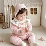 【66-90cm】オールインワン＆帽子 ベビー フリル襟 3色選べる - 画像 (11)