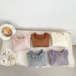 【66-100cm】Tシャツ ベビー フリル 合わせやすい 5色選べる - 画像 (9)