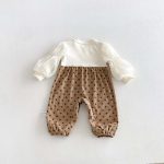【66-90cm】ロンパース ベビー 可愛い ドット パフスリーブ - 画像 (5)
