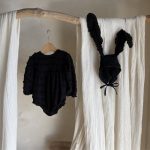 【66-90cm】ロンパース ベビー 韓国風 しわレース - 画像 (7)