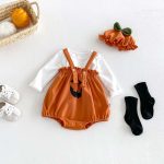 【66-90cm】サロペット＆帽子 かぼちゃ 可愛い ベビー服 - 画像 (6)