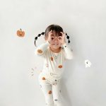 【66-100cm】ロンパースor上下セット ベビー 可愛い かぼちゃ柄 - 画像 (5)