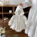 【66-90cm】ロンパース ベビー パフスリーブ 花柄 - 画像 (9)