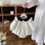 【66-90cm】ロンパース ベビー レース ドット - 画像 (8)