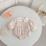 【66-130cm】ロンパースorワンピース 女の字 姉妹服 フラワー - 画像 (3)