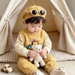 【66-90cm】セットアップ＆帽子 ベビー ライオン カートゥーン - 画像 (6)