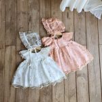 【73-100cm】ワンピース ベビー 花柄刺繍 チュール ドレス - 画像 (4)