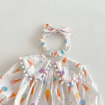 【66-90cm】ロンパース or ワンピース ベビー アイスクリーム プリント - 画像 (19)