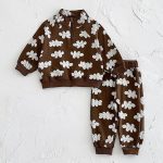 【80-120cm】セットアップ ベビー プリント ジップアップ ハイネック - 画像 (11)