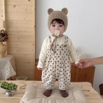 【66-100cm】Tシャツ&サロペット ベビー 可愛い ドット - 画像 (2)