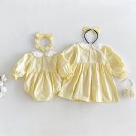 【66-130cm】ロンパースorワンピース 女の子 姉妹服 レース おしゃれ - 画像 (3)