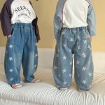 【80-150cm】パンツ キッズ デニム スター柄 - 画像 (5)