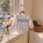 【66-130cm】ロンパースorワンピース ベビー 姉妹服 フラワー柄 - 画像 (16)