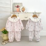 【73-120cm】セットアップ ベビー 柔らか クマ柄 フリル - 画像 (8)