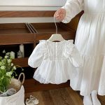 【66-90cm】ロンパース ベビー フリル メッシュ - 画像 (8)
