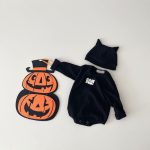 【66-90cm】ロンパース&帽子 ハロウィン ゴースト ベビー服 - 画像 (3)