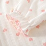 【59-90cm】ロンパース ベビー 可愛い ハートウサギ - 画像 (8)