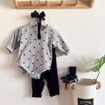 【66-90cm】ロンパース ベビー 柔らかい ドット - 画像 (4)