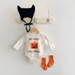 【66-90cm】ロンパース&帽子 ベビー ハロウィン かぼちゃ - 画像 (6)