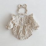 【66-100cm】長袖ロンパース ベビー 花柄 シンプル - 画像 (17)