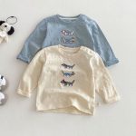 【73-120cm】長袖Tシャツ キッズ 犬柄 ワッペン ゆったり - 画像 (7)