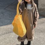 【80-130cm】ワイドサロペット 女の子 ワークテイスト 無地 - 画像 (17)
