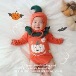 【66-90cm】ロンパース ベビー ハロウィン 可愛い カボチャ柄 - 画像 (4)