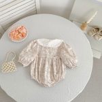 【66-130cm】ロンパースorワンピース 女の字 姉妹服 フラワー - 画像 (6)