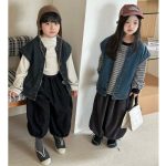 【80-130cm】ベスト キッズ デニム 森ガール風 ノースリーブ - 画像 (9)