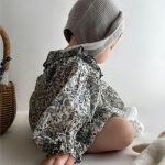 【66-90cm】ロンパース ベビー 韓国風 ブルー花柄 - 画像 (11)
