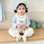 【73-100cm】サロペットorシャツ ベビー 可愛い ベージュ - 画像 (6)